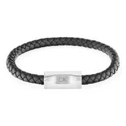 Calvin Klein Bijoux Bracelet Homme - 35000571 Cuir, Acier Noir | Homme Bracelet