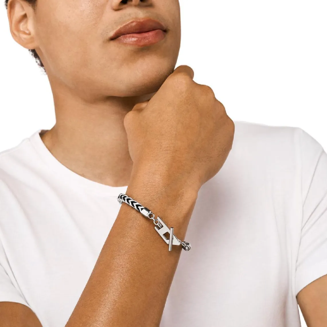 Diesel Bijoux Bracelet Homme Chain Bracelet - DX1540040 Acier inoxydable Argent | Homme Bracelet