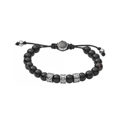 Diesel Bijoux Bracelet Homme Diesel DX1101040 - Perles Noires et Acier | Homme Bracelet