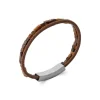 Maison de la Bijouterie Bracelet Homme œil de tigre cuir marron 3ZY0U4YZ | Homme Bracelet