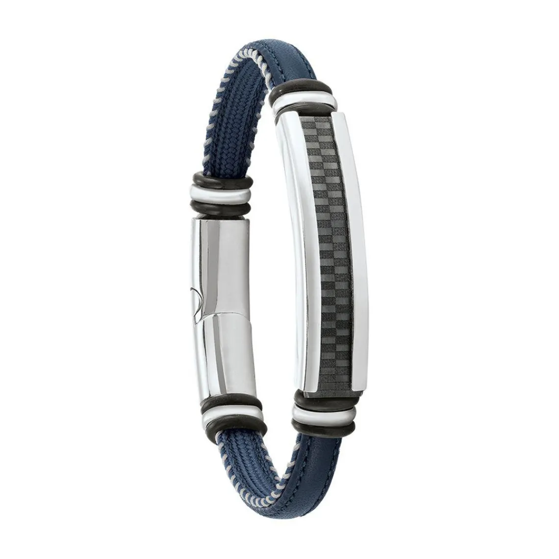 Jourdan Bracelet Homme JH150012B - GRANT - Cuir bleu | Homme Bracelet