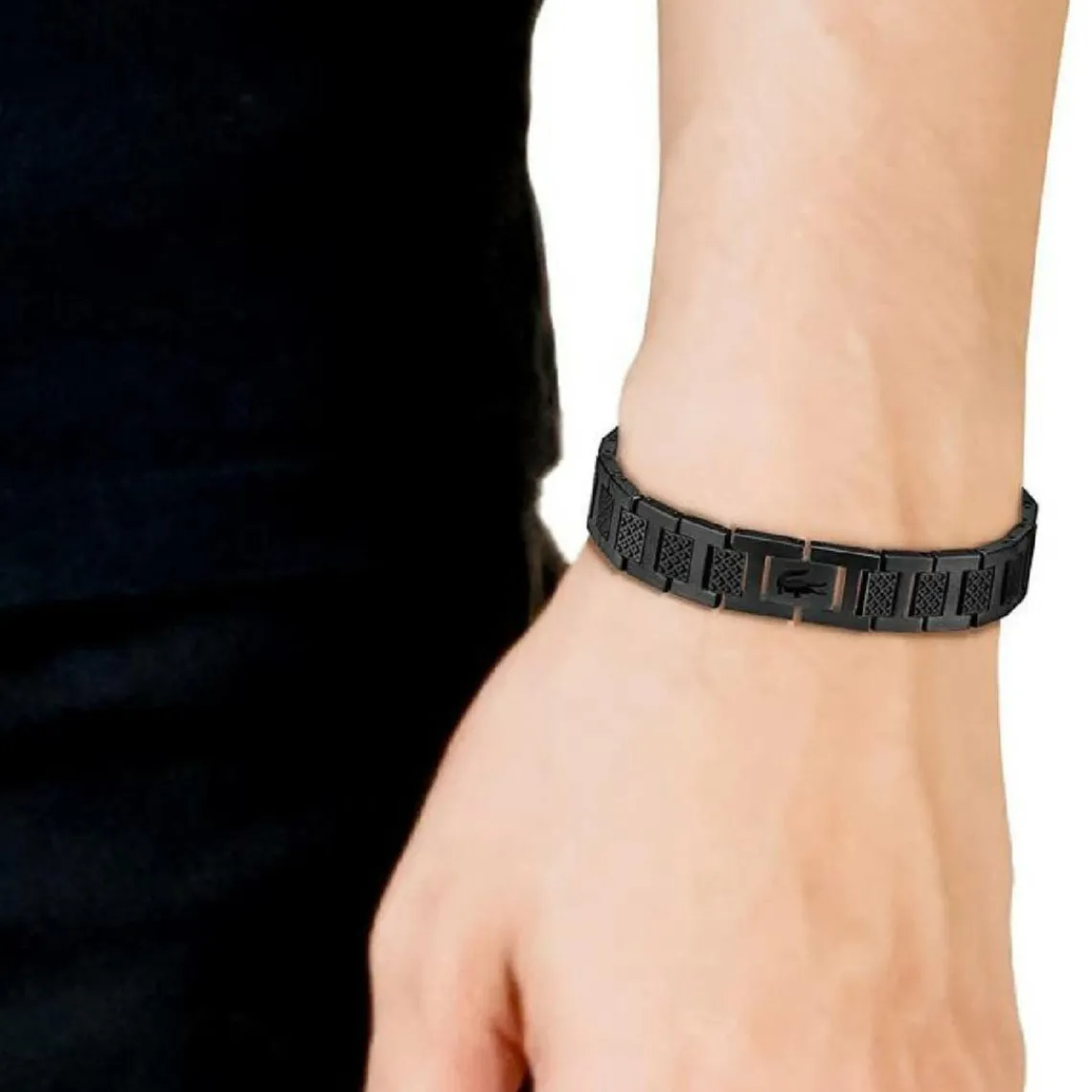 Lacoste Bracelet Homme Metropole - 2040119 Acier Noir | Homme Bracelet