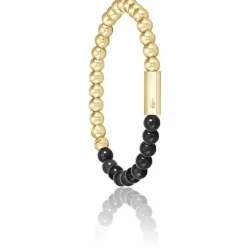 Lacoste Bracelet Homme Scottie 2040247 - Acier Doré, Noir | Homme Bracelet