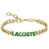 Lacoste Bracelet Homme Script - 2040477 Acier Doré, Vert | Homme Bracelet