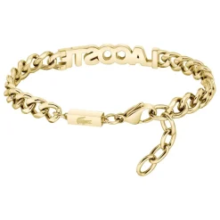 Lacoste Bracelet Homme Script - 2040477 Acier Doré, Vert | Homme Bracelet