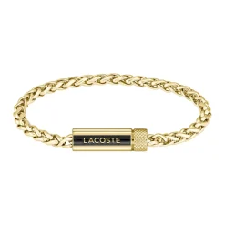 Lacoste Bracelet Homme Spelt - 2040338 Acier Doré Ajustable Circonference Interieure 190 Mm | Homme Bracelet