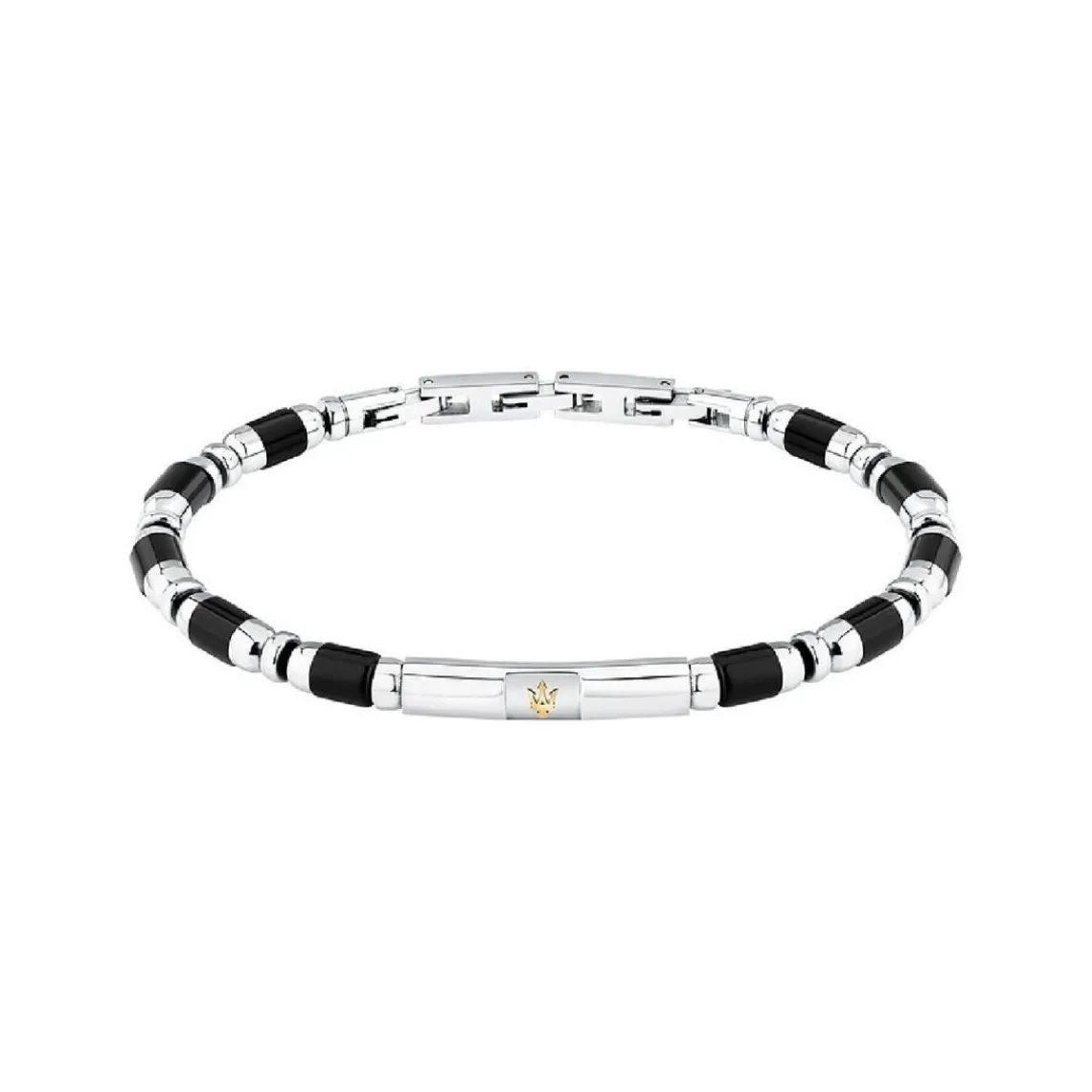 Maserati Bijoux Bracelet Homme Iconic Acier Noir 19+3Cm | Homme Bracelet