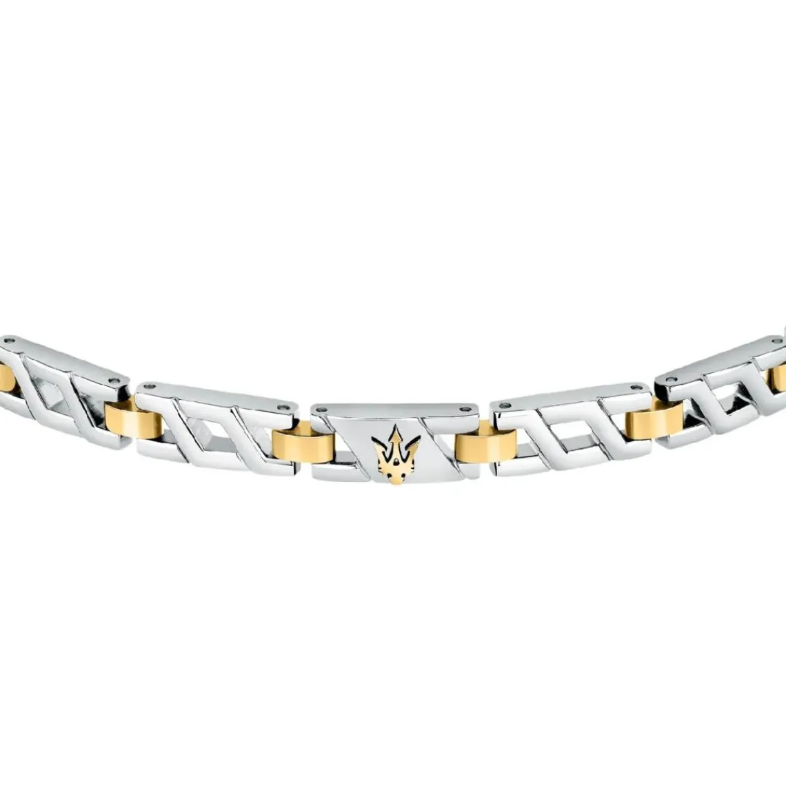 Maserati Bijoux Bracelet Homme Iconic JM124AVD38 Acier Argent Doré 18.5+3Cm | Homme Bracelet
