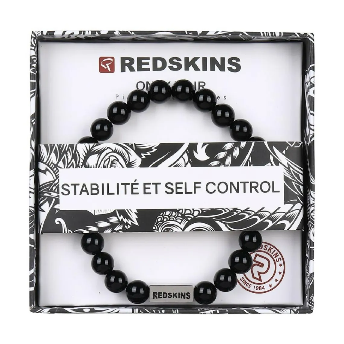 Redskins Bracelet Homme Bijoux Onyx Noir - 285702 Pierre Noir | Homme Bracelet