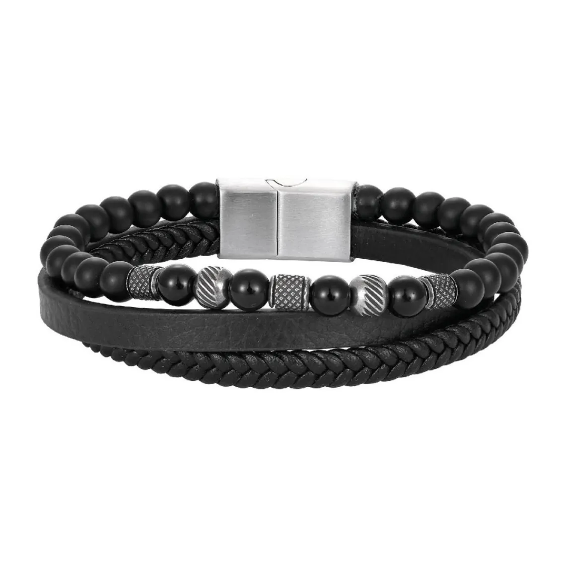 Redskins Bracelet Homme Bijoux - 285826 Cuir Noir | Homme Bracelet