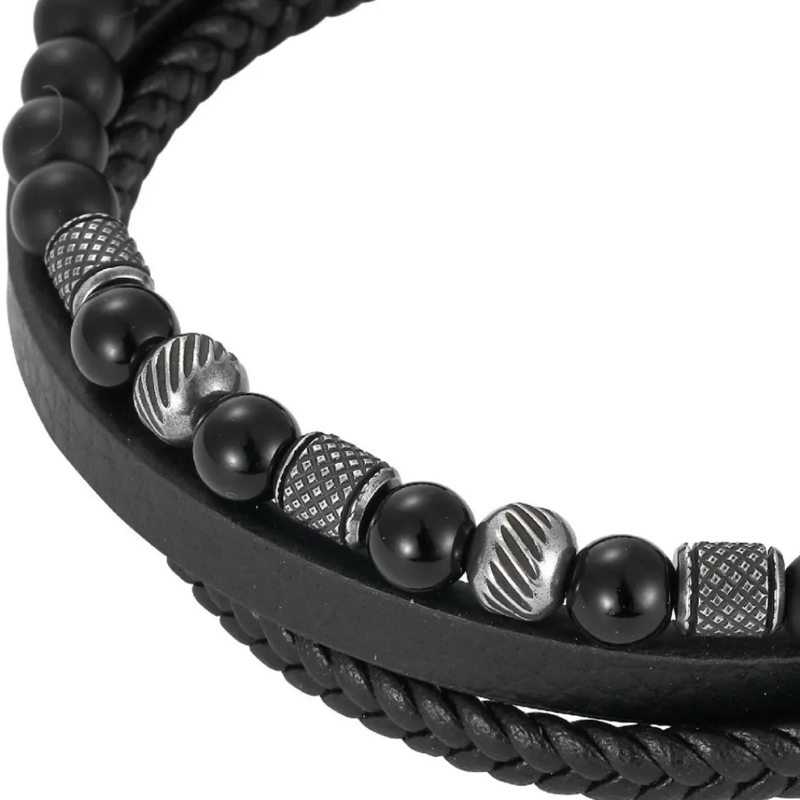 Redskins Bracelet Homme Bijoux - 285826 Cuir Noir | Homme Bracelet