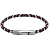 Rochet Bracelet Homme DRIVER - cuir tressé bleu, blanc, rouge | Homme Bracelet