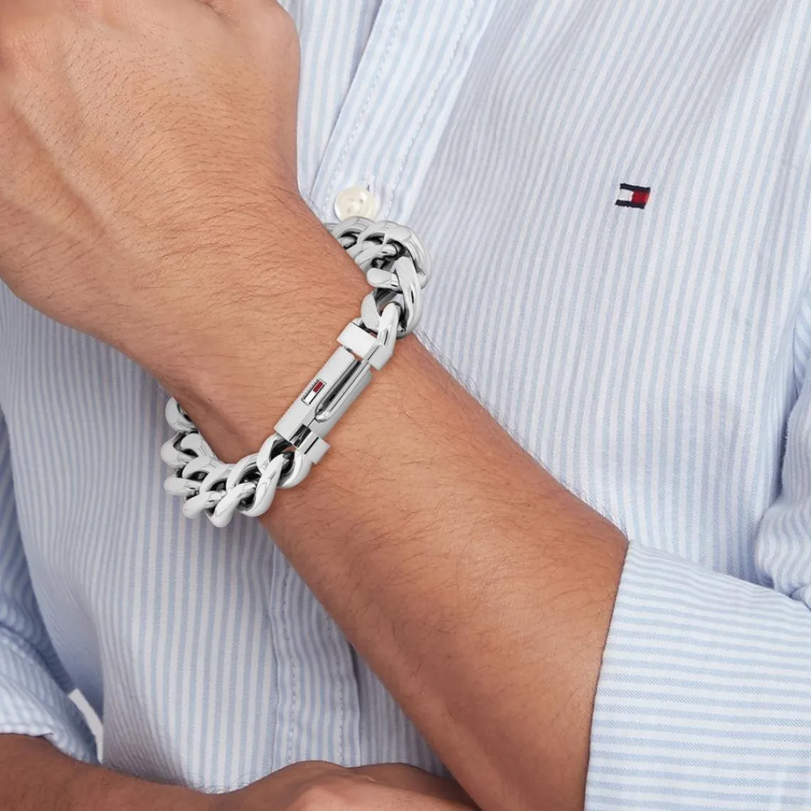 Tommy Hilfiger Bijoux Bracelet Homme Tommy Hilfiger Wild - 2790637 Acier Argent | Homme Bracelet
