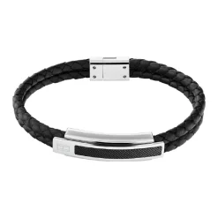 Tommy Hilfiger Bijoux Bracelet HommeTommy Hilfiger Carbon Fiber 2790357 - Cuir, Acier Noir | Homme Bracelet