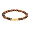 Tommy Hilfiger Bijoux Bracelet Homme Tommy Hilfiger Beads - 2790582 Acier Doré, Marron Ajustable Circonference Interieure : 180Mm | Homme Bracelet