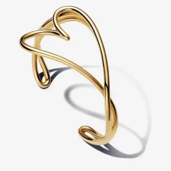 Pandora Bracelet Jonc Cœur Organique Doré | Femme Bracelet