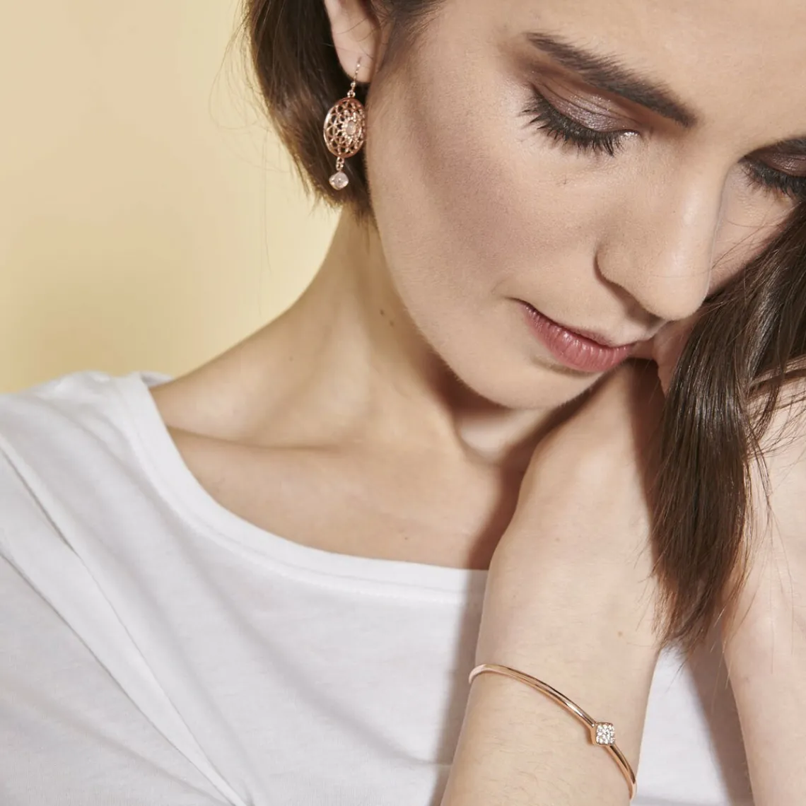 Kosma Paris Bracelet Jonc Ella Doré Rose | Femme Bracelet