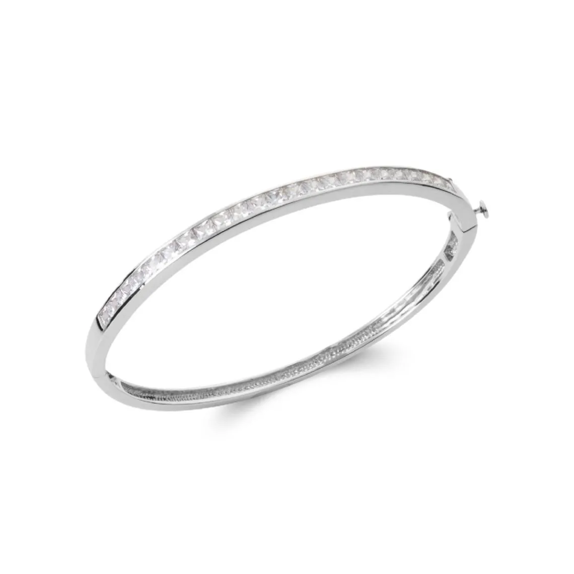 Maison de la Bijouterie Bracelet Jonc femme argent fermé oxyde de zirconium V0Z06Y60 | Femme Bracelet