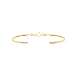 Maison de la Bijouterie Bracelet Jonc femme effet martelé plaqué or UYY0WU5V | Femme Bracelet