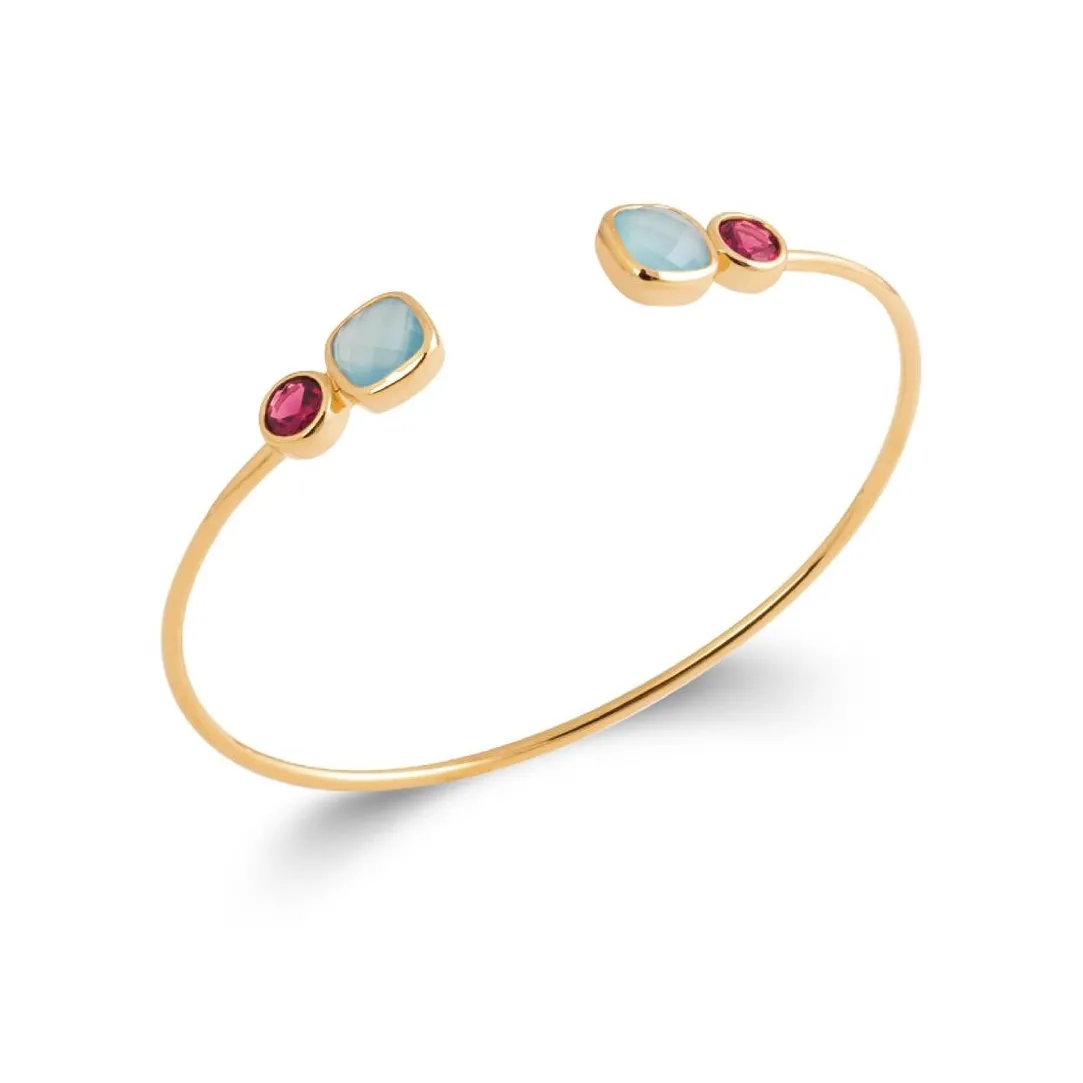 Maison de la Bijouterie Bracelet Jonc femme fantaisie plaqué or UW340Y5V | Femme Bracelet