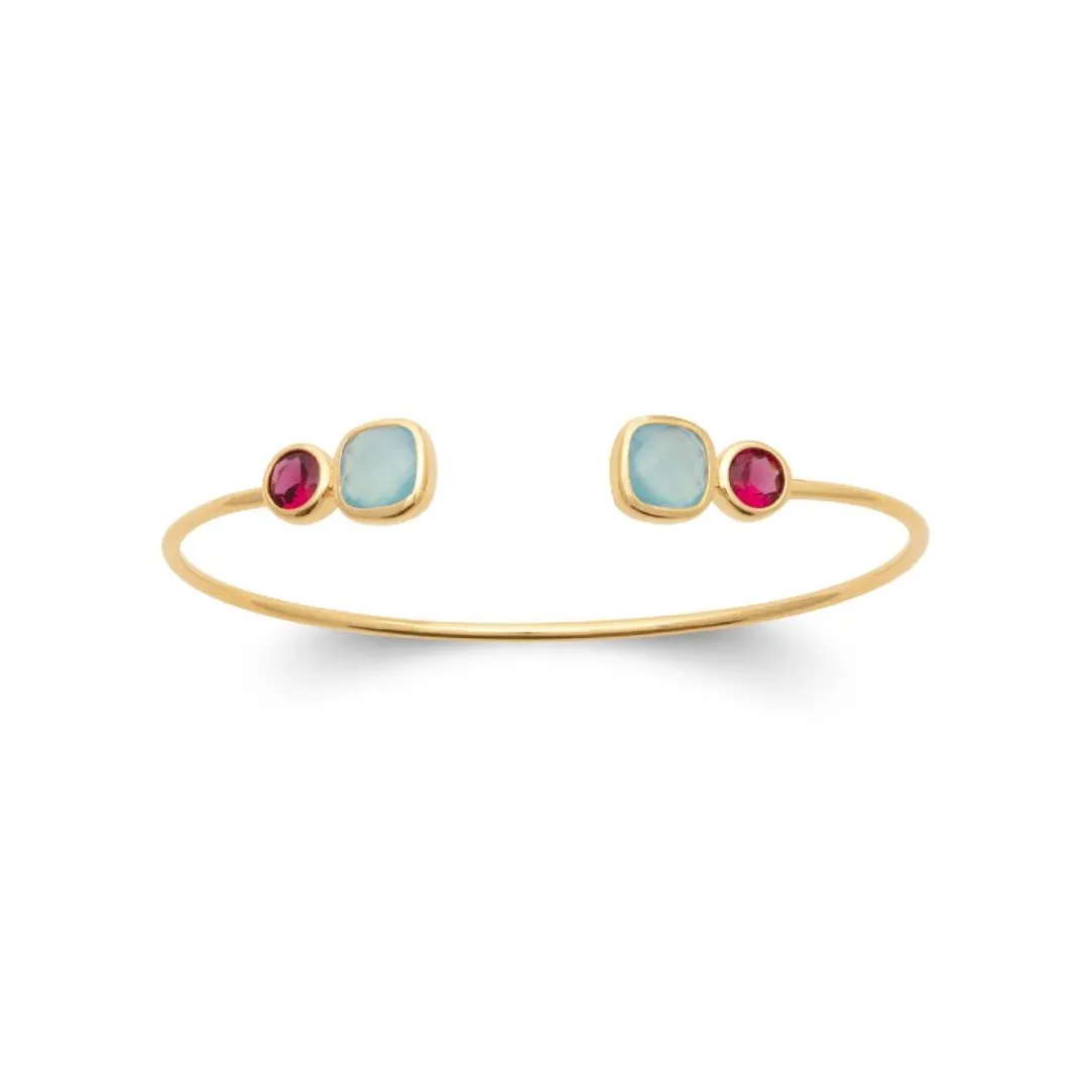 Maison de la Bijouterie Bracelet Jonc femme fantaisie plaqué or UW340Y5V | Femme Bracelet