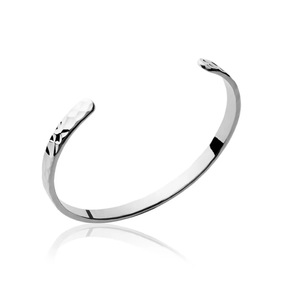 Maison de la Bijouterie Bracelet Jonc femme fantaisie effet martelé Argent VYZ4ZU56 | Femme Bracelet