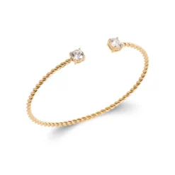 Maison de la Bijouterie Bracelet Jonc femme oxyde de zirconium plaqué or UW345Y5V | Femme Bracelet