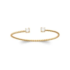Maison de la Bijouterie Bracelet Jonc femme oxyde de zirconium plaqué or UW345Y5V | Femme Bracelet