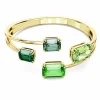 Swarovski Bijoux Bracelet-jonc Millenia octogonale Vert Placage de ton or | Femme Bracelet