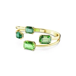 Swarovski Bijoux Bracelet-jonc Millenia octogonale Vert Placage de ton or | Femme Bracelet