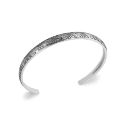 Maison de la Bijouterie Bracelet Jonc ouvert fantaisie homme argent - VYZWWU6Y | Homme Bracelet