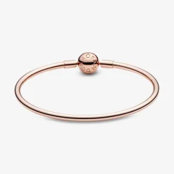 Pandora Bracelet Jonc Moments Métal doré à l’Or Rose fin 585/1000ᵉ | Femme Bracelet