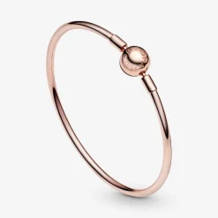 Pandora Bracelet Jonc Moments Métal doré à l’Or Rose fin 585/1000ᵉ | Femme Bracelet
