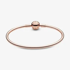 Pandora Bracelet Jonc Moments Métal doré à l’Or Rose fin 585/1000ᵉ | Femme Bracelet