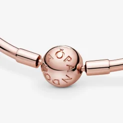 Pandora Bracelet Jonc Moments Métal doré à l’Or Rose fin 585/1000ᵉ | Femme Bracelet