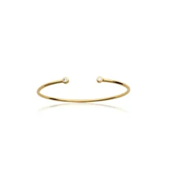 Maison de la Bijouterie Bracelet Jonc plaqué or oxyde de zirconium 56mm UWZ65656 | Femme Bracelet