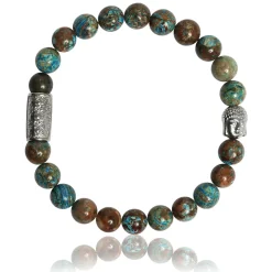 Lauren Steven Bracelet Design ML066 - Bracelet En Pierre Naturelle Pierre de Phoenix Homme | Homme Bracelet