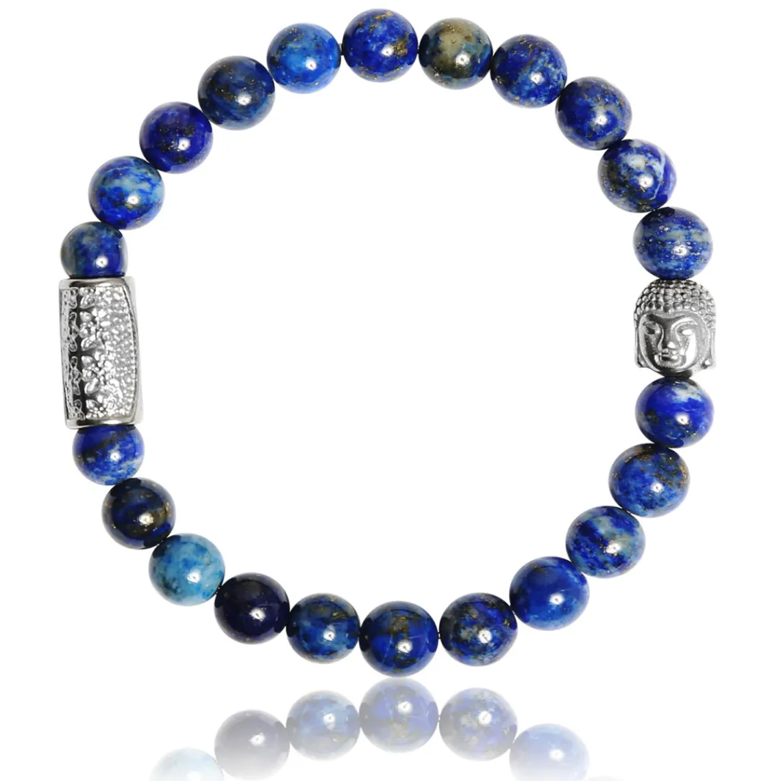 Lauren Steven Bracelet Design ML050 - Bracelet En Pierre Naturelle Lapis Lazuli Homme | Homme Bracelet
