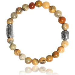 Lauren Steven Bracelet Design ML021 - Bracelet En Pierre Naturelle Crazy Stone Homme | Homme Bracelet