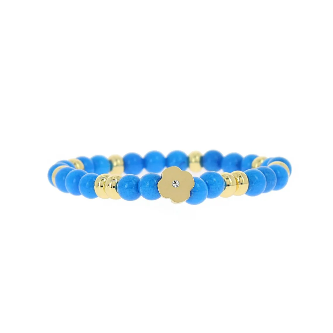 Les Interchangeables Bracelet A58815 - Perle Forme Fleur Bleu Femme | Femme Bracelet