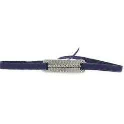 Les Interchangeables Bracelet A55840 - Plaque Ruban Strie Strasse Marine Palladium Femme | Femme Bracelet