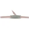 Les Interchangeables Bracelet A55813 - Plaque Ruban Strie Strasse Beige Rose Palladium Femme | Femme Bracelet