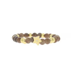 Les Interchangeables Bracelet A58807 - Perle Forme Etoile Beige Rosé / foncé Femme | Femme Bracelet