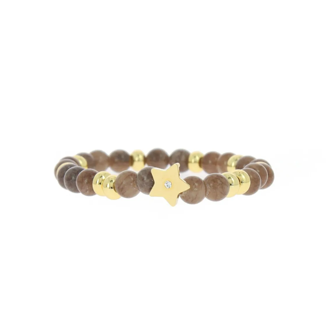 Les Interchangeables Bracelet A58807 - Perle Forme Etoile Beige Rosé / foncé Femme | Femme Bracelet