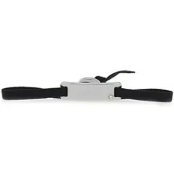 Les Interchangeables Bracelet A55696 - Plaque Ruban Lisse Strasse Noir Palladium Femme | Femme Bracelet