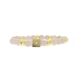 Les Interchangeables Bracelet A58781 - Perle Forme Carrée Beige Rose Femme | Femme Bracelet