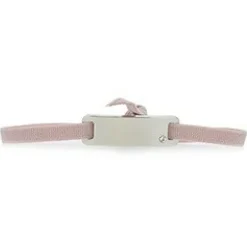 Les Interchangeables Bracelet A55642 - Plaque Ruban Lisse Strasse Beige Rose Palladium Femme | Femme Bracelet