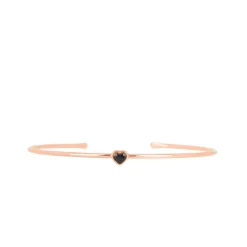 Les Interchangeables Bracelet A59190 - Jonc Coeur Doré Rose Femme | Femme Bracelet