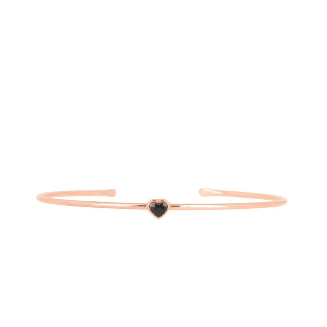 Les Interchangeables Bracelet A59190 - Jonc Coeur Doré Rose Femme | Femme Bracelet