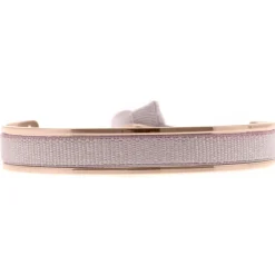 Les Interchangeables Bracelet A47403 - Jonc Ruban Interchangeables 6mm Beige Rose Femme | Femme Bracelet